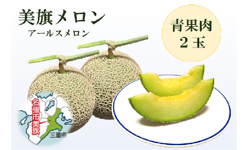 希少品 特選 美旗メロン 2L(青)2玉 2099787 - 三重県名張市