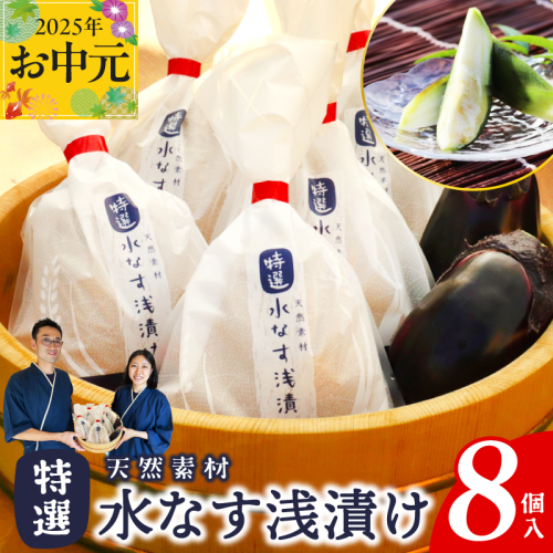 【お中元】「特選最上級品」天然素材水なす浅漬け8個入 099H3086t 2101734 - 大阪府泉佐野市