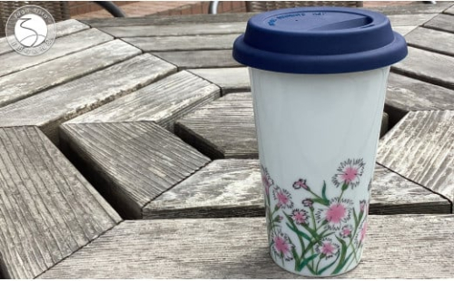 有田焼 Traveling Tumbler / Nadeshiko トラベリングタンブラー 撫子【 幸楽窯 / YUIKA Lab 】コンビニ コーヒー Mサイズ 食器 器 カップ 花 はな A11-77 2101994 - 佐賀県有田町