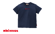 ミキハウス 丸ロゴ半袖Tシャツ 紺−120cm (10-5229-577) [ ミキハウス mikihouse 子供服 子ども服 半袖 Tシャツ シャツ 柔らかい 丈夫 長持ち 綿100% シンプル 普段使い ギフト お祝い プレゼント ベビー キッズ 国産 日本製 安心 安全 ]