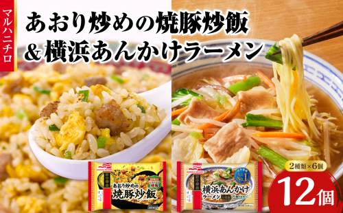 マルハニチロ 冷凍食品 あおり炒めの焼豚炒飯＆横浜あんかけラーメン詰合せセット 【045-006】 2102608 - 山形県大江町