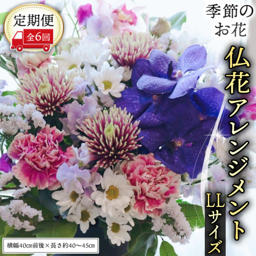 【 定期便 6か月 】季節の お花 の 仏花 アレンジメント LL ギフト プレゼント 花 お祝い 贈答 記念日 フラワー  [CT147ci] 2102616 - 茨城県筑西市