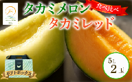 ＜2025年 先行予約 ＞ 【 贈答用 】 タカミメロン 青肉 & 赤肉 セット 5L × 各1玉（計2玉セット） 6月 7月 発送 産地直送 メロン 食べ比べ 高級 ブランド 糖度  貴味 タカミ タカミレッド 飯岡メロン ブランドメロン 贈り物 贈答 ギフト プレゼント ギフトボックス 果物 フルーツ おすすめ 人気 デザート 千葉県 旭市 飯岡 石毛農園 igf009