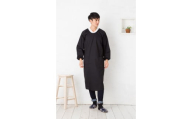 【ブラック】ロング丈シンプルラグランメンズ割烹着