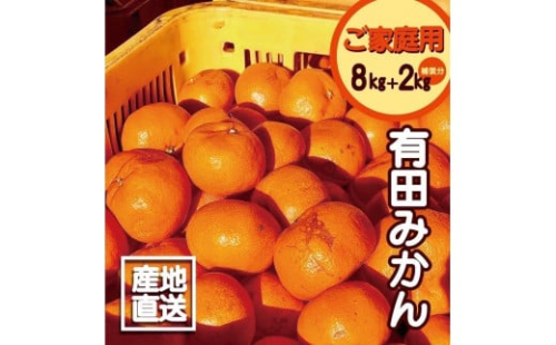 【訳あり】有田みかん 8kg＋2kg 保証分 2S～3Lサイズ混合 2104244 - 和歌山県有田川町