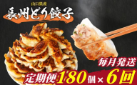 訳あり 長州どり餃子 6回 毎月 定期便 180個 12個×15パック 冷凍 小分け 大容量 ぎょうざ ギョウザ ギョーザ