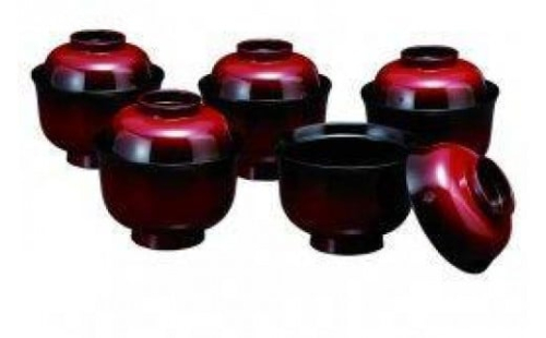3.2吸物椀 篁 5客入（食器洗浄機OK） 紀州漆器［YS41］ 2104549 - 和歌山県那智勝浦町