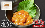 宮城県産 塩うに 500g（ 100g × 5袋 ） ウニ うに 雲丹 塩ウニ 濃厚 ムラサキウニ ウニ丼 ご飯のお供