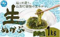 ＼レビューキャンペーン中／ 生めかぶ 1kg【来シーズン先行予約】※2026年2月上旬頃～順次発送予定 / めかぶ サラダ 酢の物 天然 海藻 海鮮 新鮮 おかず ご飯お供  お取り寄せ グルメ 国産 食品 冷蔵 和歌山県 由良町 【skmn029】
