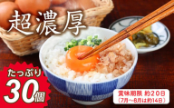 ミネラルを豊富に含んだ越前赤玉子30個（27個＋卵割れ補償3個）