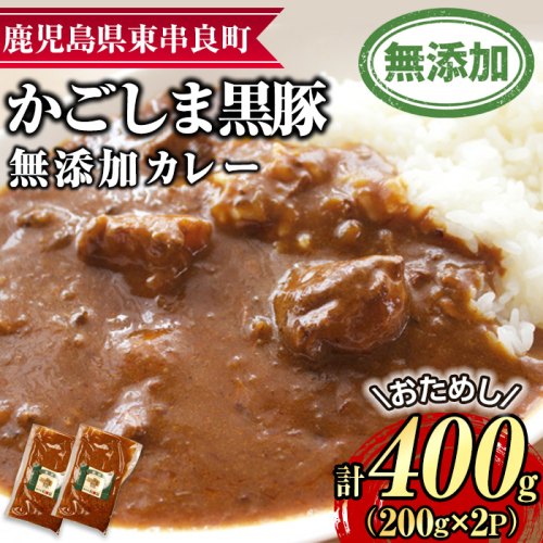【0075132a】<おためし>鹿児島黒豚無添加カレー(計400g・200g×2P) 黒豚 豚肉 ぶた肉 カレー カレーライス かれーらいす 惣菜 【鹿児島ますや】 2105369 - 鹿児島県東串良町