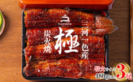 【通常用】三河一色産うなぎ蒲焼特大3尾(480g以上)・R008