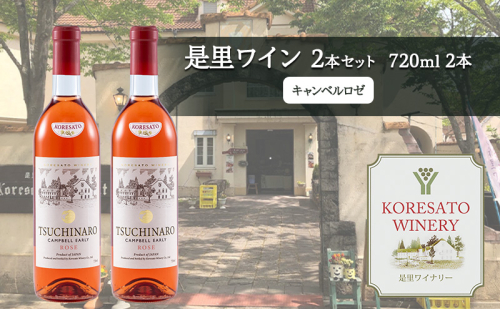 是里 ワイン 果実酒 キャンベルロゼ 720ml 2本 岡山 赤磐市 お酒 2107297 - 岡山県赤磐市