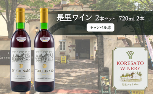 是里 ワイン 果実酒 キャンベル赤 720ml 2本 岡山 赤磐市 お酒 2107298 - 岡山県赤磐市