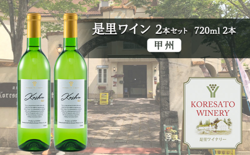 是里 ワイン 果実酒 甲州 720ml 2本 岡山 赤磐市 お酒 2107299 - 岡山県赤磐市