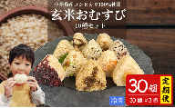 定期便 玄米 おむすび 10種セット30個 コシヒカリ おにぎり ご飯 ごはん 米 こめ 玄米 鮭 じゃこ 阿波牛 ゆず みそ うめ ひじき きくらげ おかか レンジ 国産 冷凍おにぎり 簡単 調理 朝ごはん お昼ごはん 弁当 遠足 おやつ ダイエット 美容 健康 小松島市 徳島 【北海道、東北、離島、沖縄配送不可】