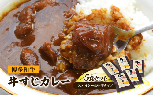 レトルトカレー セット 5食 博多和牛 牛すじカレー 200g×5 レトルト カレー 牛肉 肉 お肉 レトルト食品  じっくり煮込んだバリうま ゴロッと入ったコラーゲン♪ 2108616 - 福岡県大刀洗町