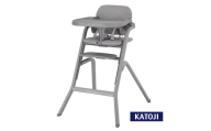 91-1_ハイチェア グラスホッパー（グレー）｜カトージ KATOJI 子ども 赤ちゃん 子供 幼児 椅子 ブランド 子育て 家具 おしゃれ スタイリッシュ 完成品 折りたたみ ハイチェア キッズチェア 高さ調整 チャイルドチェア スチール製 グレー 子供用 ナチュラル ダイニング ワントーン