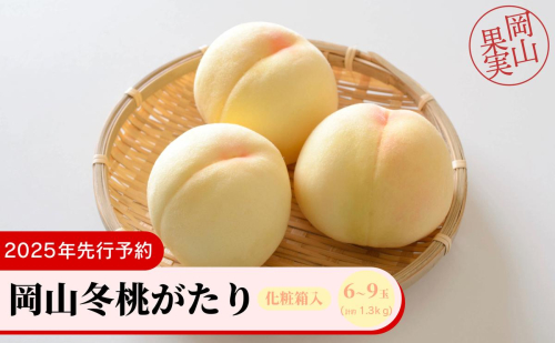岡山冬桃がたり6〜9玉(計約1.3kg)化粧箱入 2109612 - 岡山県鏡野町