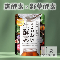 0005-101-02 酵素サプリメント 穀物麹と野草のうるおい生酵素 1袋 (31日)