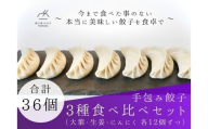 餃子 手包み餃子 Sパック 3種セット 合計36個 餃子屋はまだ