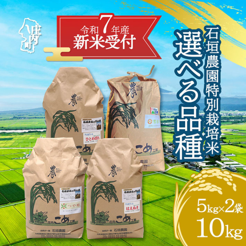 【新米受付 10月発送】R7年産 石垣農園の特別栽培米 10kg 選べる品種 つや姫 はえぬき ひとめぼれ 雪若丸（入金期限：2025.9.15）新米 新米予約 先行受付 令和7年産米 米 山形県 庄内町 2112023 - 山形県庄内町