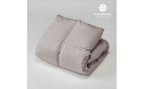 【nishikawa/西川】羽毛ふとん/ジーリンホワイトグースダウン90％ シングル 配色グレー【P264W】 211205 - 滋賀県近江八幡市