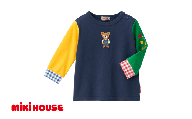 ミキハウス プッチー長袖Tシャツ 紺−120cm (10-5246-497) [ ミキハウス mikihouse 子供服 子ども服 長袖 Tシャツ 白 紺 上品 柔らかい 丈夫 長持ち 綿100% シンプル 普段使い ギフト お祝い プレゼント ベビー キッズ 国産 日本製 安心 安全 ]