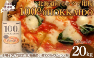 100% HOKKAIDO ピッツァ用粉 20kg 【 ふるさと納税 人気 おすすめ ランキング 小麦粉 パン ピザ ピッツァ 国産 北海道 HOKKAIDO 自宅用 江別製粉 北海道 豊浦町 送料無料 】 TYUAI026