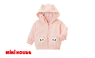 ミキハウス 裏毛パイルパーカー サーモンピンク−110cm (10-3731-494) [ ミキハウス mikihouse 子供服 子ども服 裏毛 パイルパーカー サーモンピンク アイボリー 上品 柔らかい 丈夫 長持ち 綿100% シンプル ギフト お祝い プレゼント キッズ 国産 日本製 安心 安全 ]