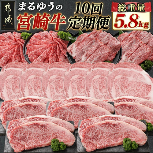 まるゆうの宮崎牛定期便 (10回)_T225-10-N401 2113160 - 宮崎県都城市