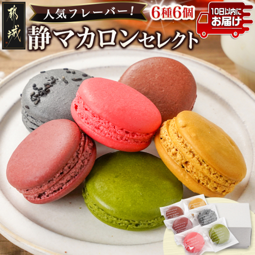 静マカロン 人気フレーバーセレクト 6種6個入≪みやこんじょ特急便≫_LE-C208-Q 2113942 - 宮崎県都城市
