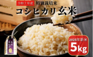 【先行予約2025年9月順次発送】コシヒカリ 玄米 5kg 特別栽培米 新米 米 こめ お米 健康 栄養 たっぷり 一等米 美味しい ビタミン ミネラル 小松島市