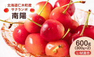 先行予約 北海道 仁木町産 さくらんぼ 南陽 600g （300g×2） L・M混合　旬の果物 サクランボ チェリー フルーツ 果物 果物類  仁木町 仁木 [UMIX FARM]
