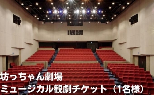 坊っちゃん劇場 ミュージカル観劇チケット（1名様） 211919 - 愛媛県東温市
