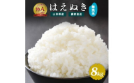 《先行予約》令和8年産 新米 無洗米 はえぬき 8kg（4kg×2袋）山形県産 【2026年9月下旬頃から順次発送予定】　025-C-JF034-R8
