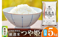【白米】宮城県栗原市 厳選米 つや姫 5kg