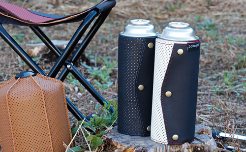 CB（カセットボンベ）缶カバー【アウトドア キャンプ BBQ】 アウトドア用品 キャンプ用品 アクセサリー ドレスアップ SNS映え エシカルレザー 高級さ バイカラー 衝撃保護 耐久性  212032 - 静岡県浜松市