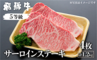[すぐ届く!! 日時指定可] 飛騨牛 サーロインステーキ 5等級 A5 計1.2kg (4枚)(真空パック) 牛肉 和牛 肉の沖村 ステーキ サーロイン 霜降り A5等級 飛騨市 10万円