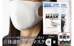 暑い季節でもおすすめの、汗を吸収しドライに保つ特殊な糸（クールマックス）を使用したムレにくいタイプのマスクです。立体パターン、特殊な設備を使った無縫製（ホールガーメント製法）なので快適な装着感です。下