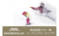 HAKUBA VALLEY 栂池高原スキー場シーズンパス（シニア）1枚