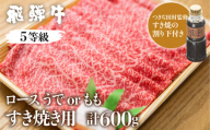 《1週間程度で発送》日時指定可能 飛騨牛ロース・うでorもも（つきぢ田村すき焼たれ付）計600g すき焼き用 国産牛 国産 牛肉 肉 厳選 熟成 贈答用