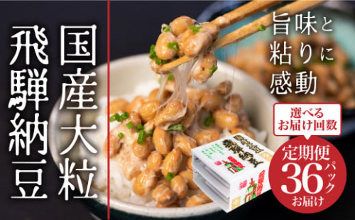 飛騨納豆 3連パック×12個×2回お届け 定期便 2129080 - 岐阜県飛騨市