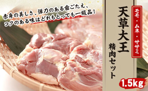 天草大王精肉セット 合計1.5kg(モモ ムネ ササミ ) 213078 - 熊本県上天草市