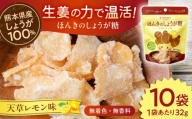 【お中元対象】ほんきのしょうが糖 天草レモン味 32g×10袋【ジンジベル】 [AYAD014]