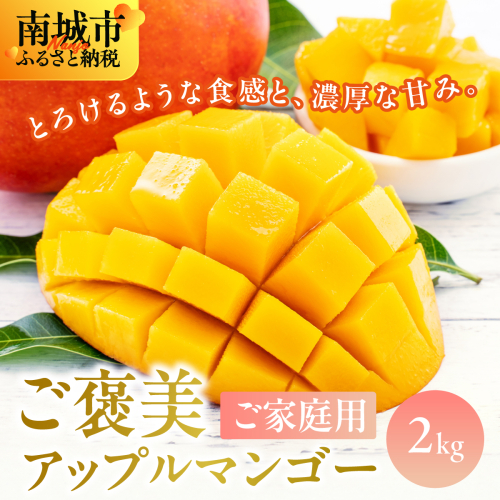 【先行予約】ご家庭用ご褒美アップルマンゴー　2kg 2132564 - 沖縄県南城市