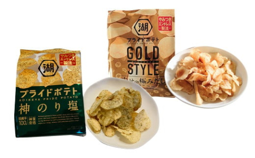 湖池屋 GOLD STYLE 幸せの極みだし ＆ 神のり塩 2種 24袋 セット （1袋 55g ×各12袋） ポテトチップス 国産じゃがいも 2132616 - 熊本県益城町