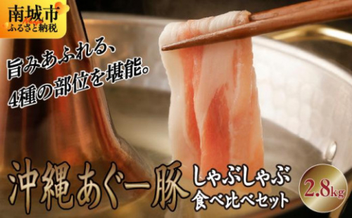 ★【ふるさと納税】沖縄あぐー豚 しゃぶしゃぶ食べ比べまんぷくセット(2.8kg)● 2132903 - 沖縄県南城市