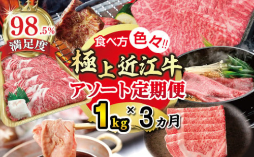 【期間限定】極上近江牛1kg　食べ方色々！アソート定期便【ZZ50U】 2135155 - 滋賀県近江八幡市