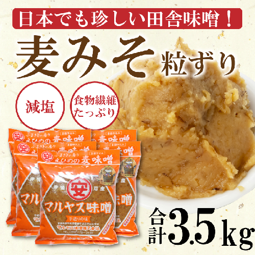 マルヤス味噌の麦味噌(粗ずり) 700g×5パック 2136832 - 愛媛県愛南町